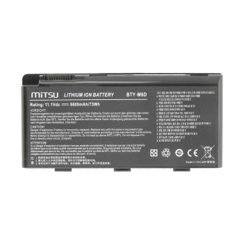 Bateria Mitsu do MSI GT660, GT780, GX780