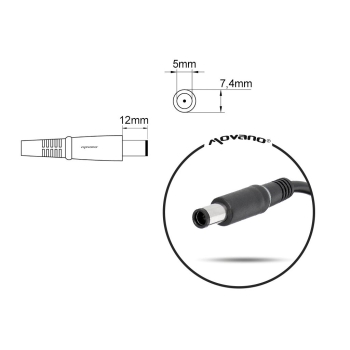 Przewód do zasilacza / ładowarki Dell PA-3E (7.4x5.0 z bolcem PIN) - podświetlany