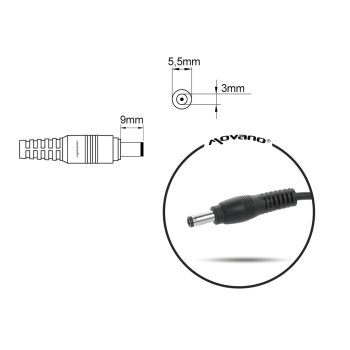 Przewód do zasilacza / ładowarki Samsung (5.5x3.0 z bolcem)