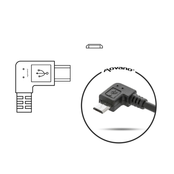 Kabel micro USB- kątowy wtyk