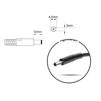 Zasilacz Movano 19.5v 4.62a (4.5x3.0 pin) 90W do Dell