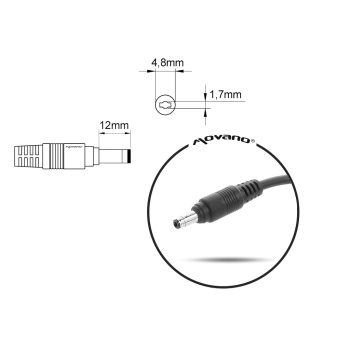 Zasilacz samochodowy Movano 19v 4.74a (4.8x1.7 stożek) 90W do Compaq, HP, LG