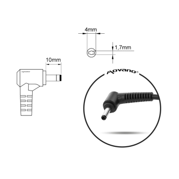 Zasilacz samochodowy Movano 19.5v 4.62a (4.0x1.7) 90W do Dell