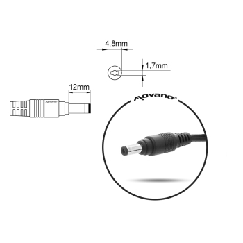 Zasilacz samochodowy Movano 19.5v 3.33a (4.8x1.7) 65W do HP