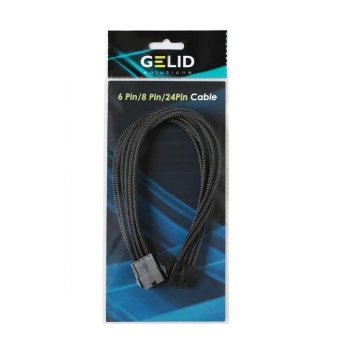 Gelid przedłużacz 8pin EPS 30cm czarny CA-8P-01