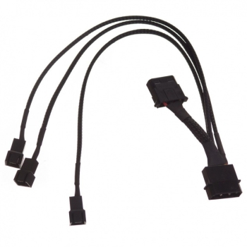 Gelid CA-PSU-01 adapter zasilania wentylatorów z Molex na 3x 3pin